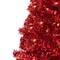 9ft. Pre-Lit Red Artificial Tinsel Christmas Tree, Clear Lights